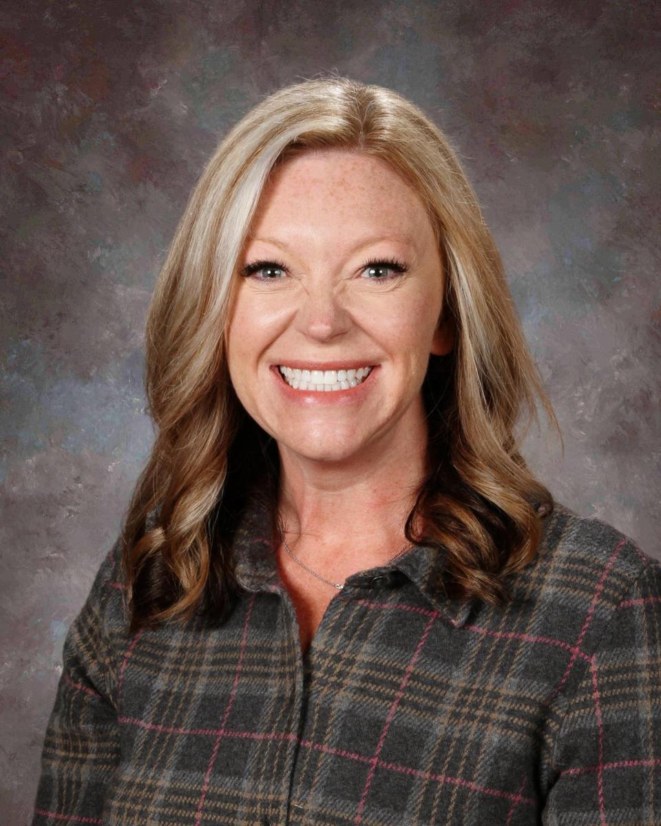 kindergarten artwork in window