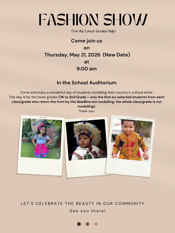 Grades 3K to 2 Fashion Show