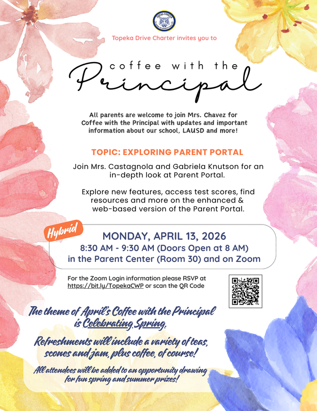 Coffee with the Principal April 2026 Flyer