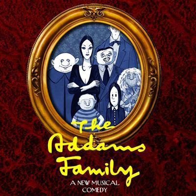 The Addams Family A New Musical Comedy logo.