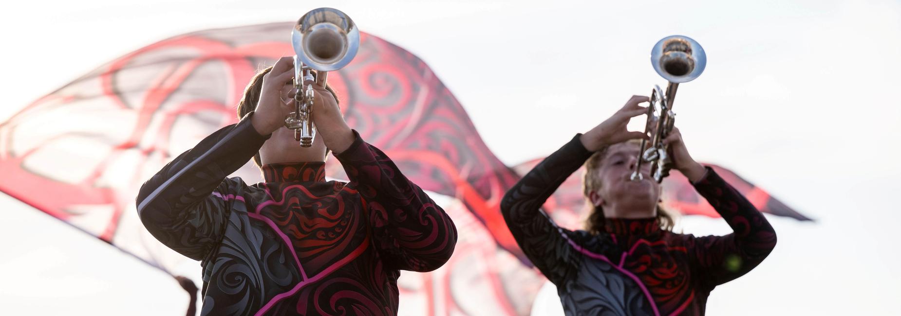 color guard and band