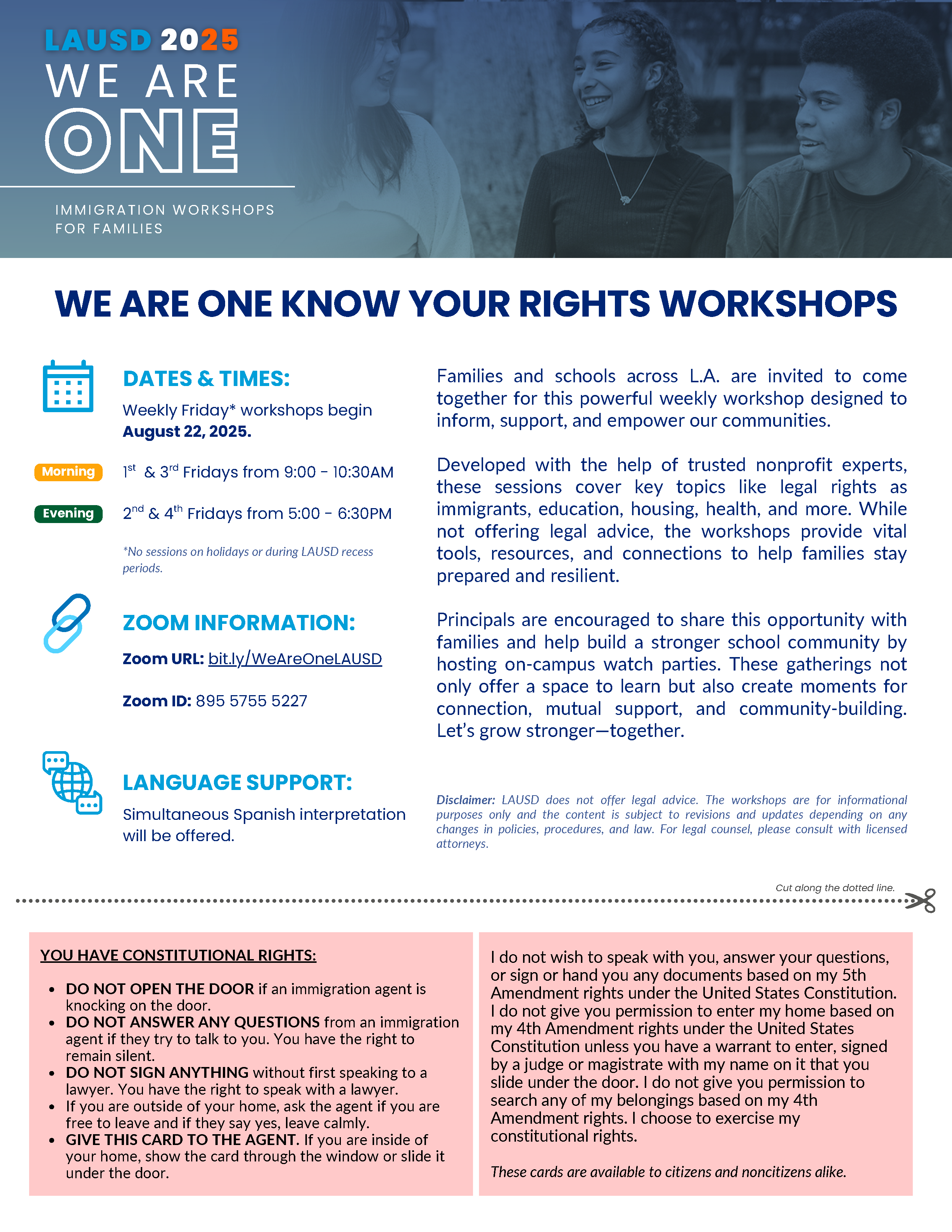 We Are One Flyer English