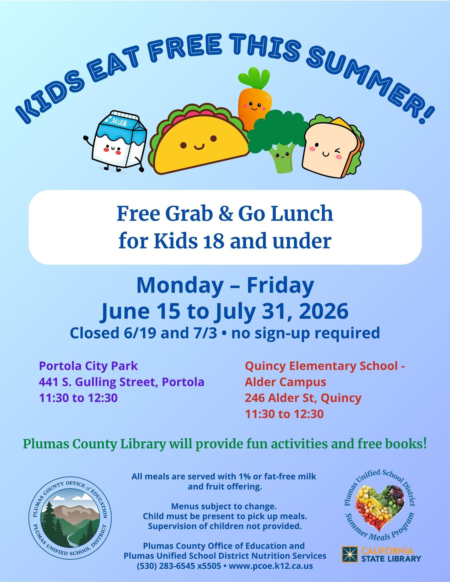 Summer Meals program flyer