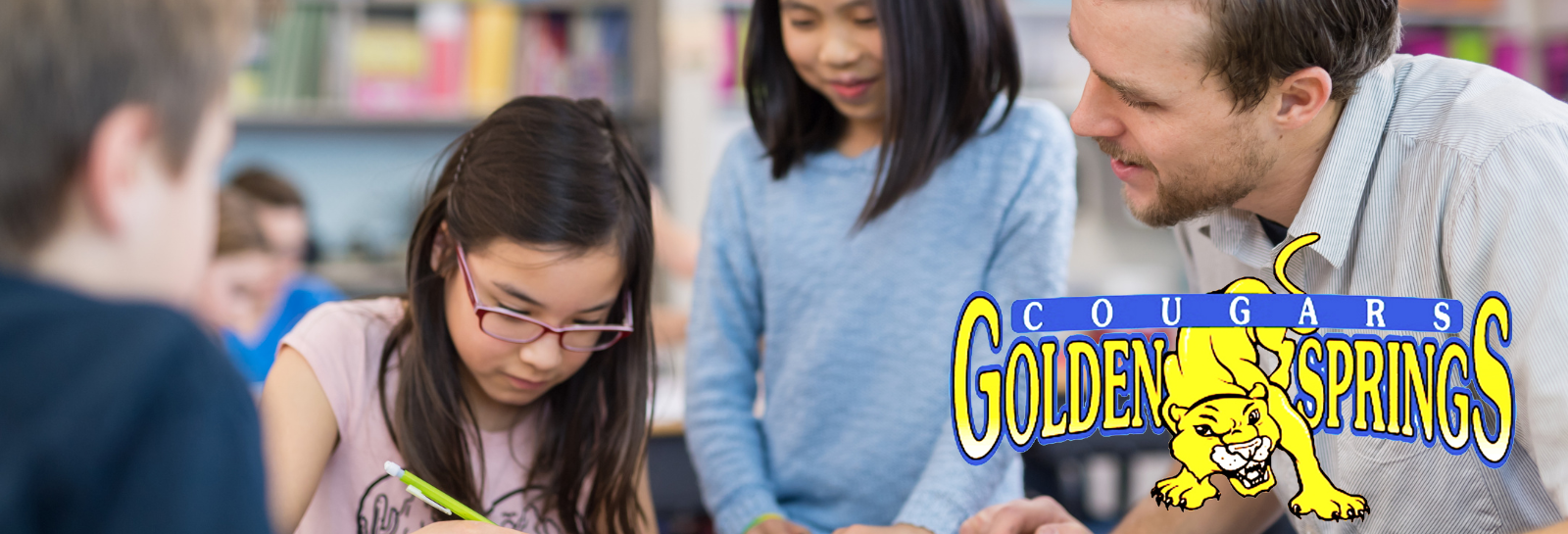 Golden Springs Elementary shuffle banners for homepage