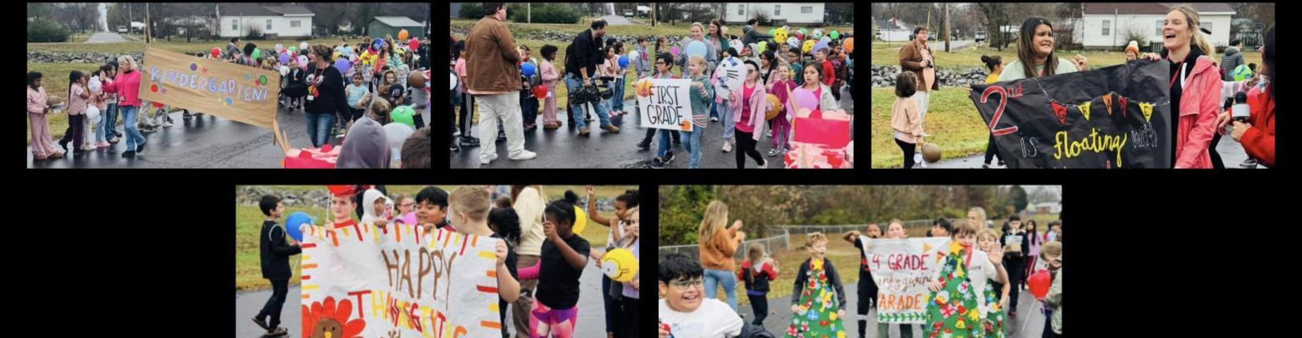 Pictures of each grade in the parade.