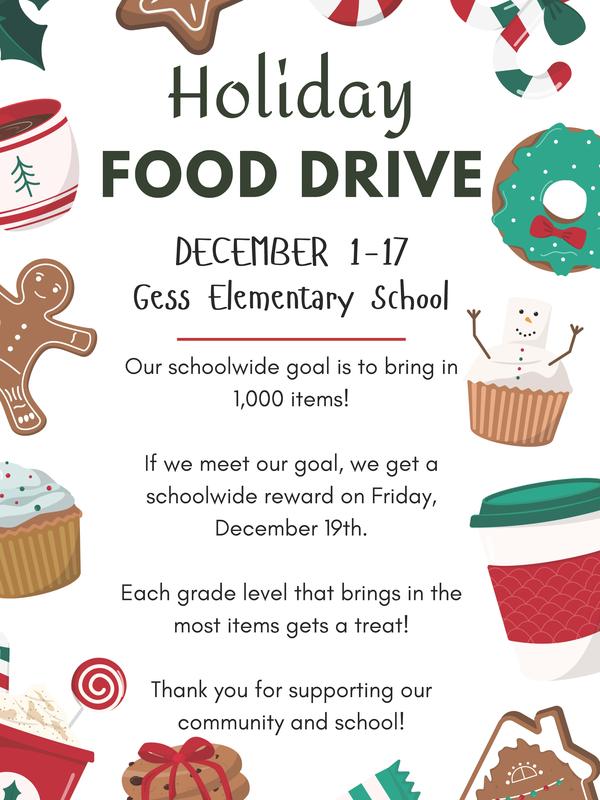 Flyer for food drive