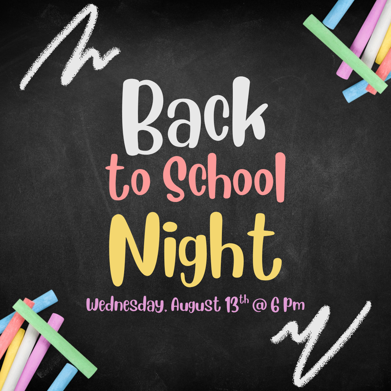 Black chalkboard background. Bright colored words. Pink, green, white chalk.