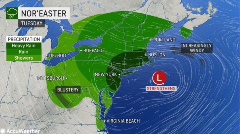 noreaster map