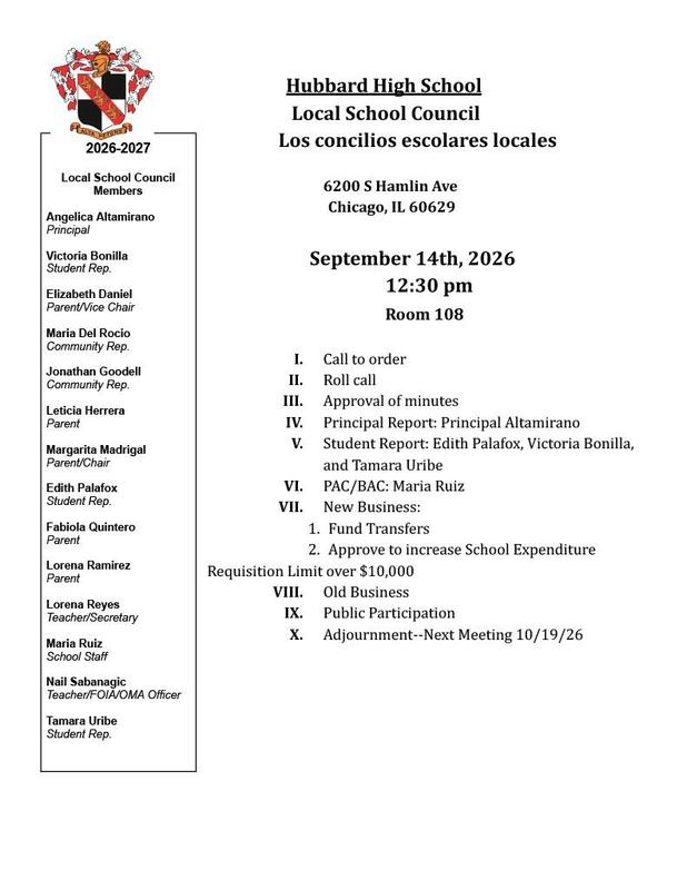 Local School Council --- Los concilios escolares locales