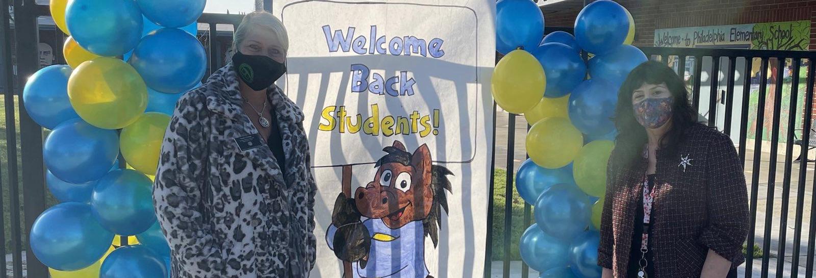 Thank You Principal Castaneda and Director of Secondary Curriculum & Instruction Monica Principe @monica_principe for welcoming @PhiladelphPUSD TK-1st grade students! #proud2bepusd