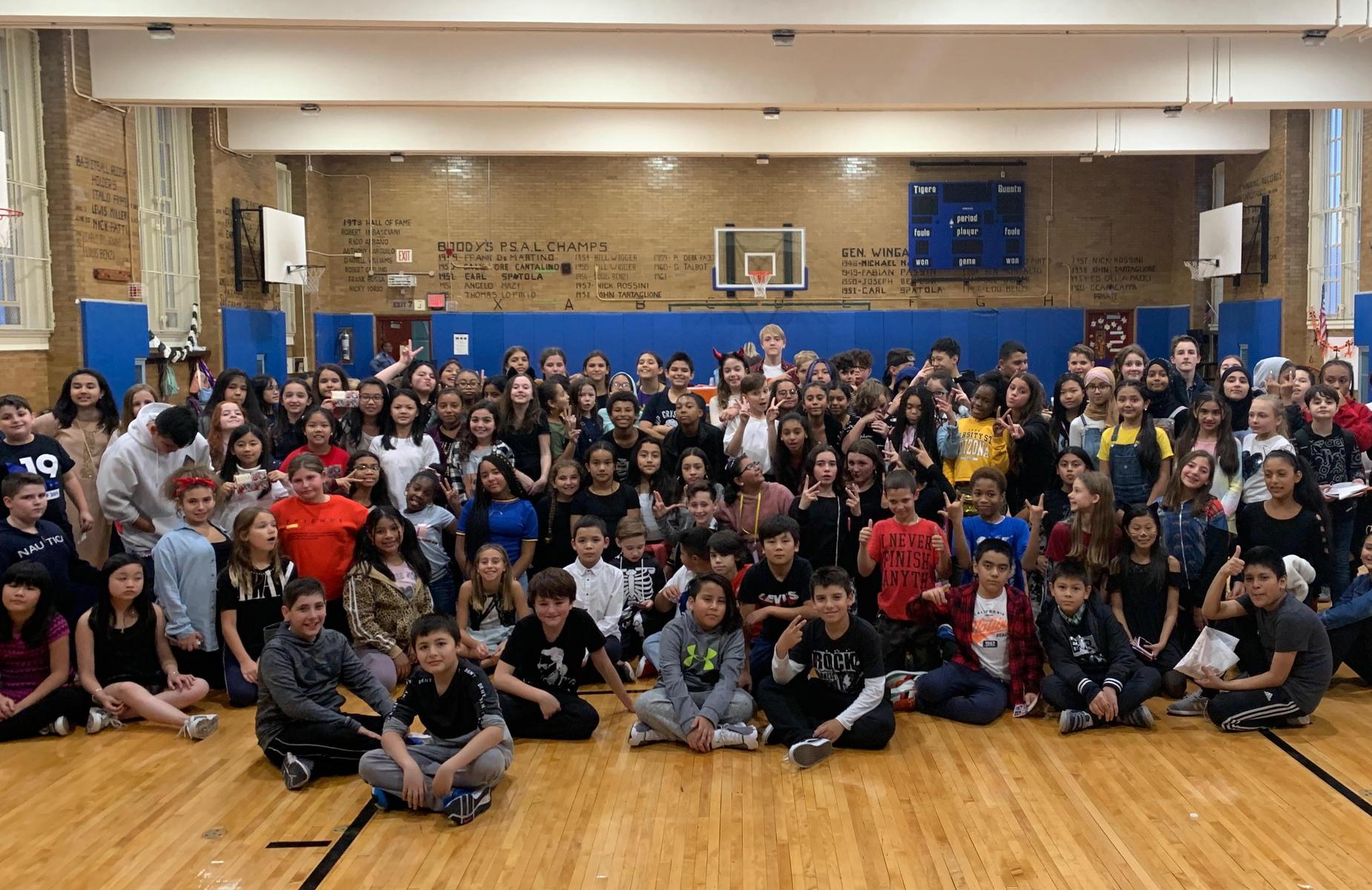 6th Grade Group shot Halloween dance