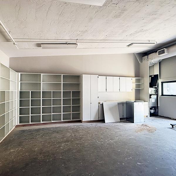 cabinetry and HVAC installed in classroom