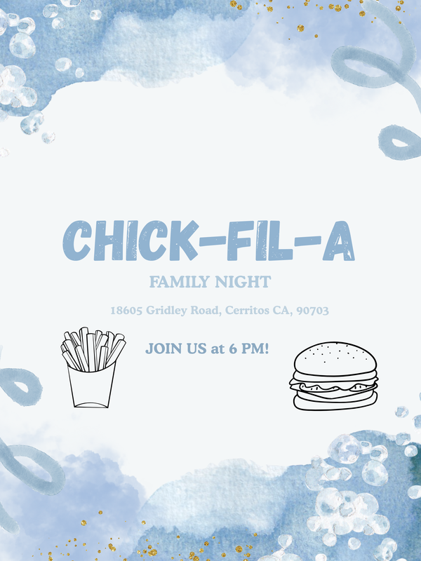 WHS Jesus Club is having a family night at Chick-fil-A on today from 4 - 8pm