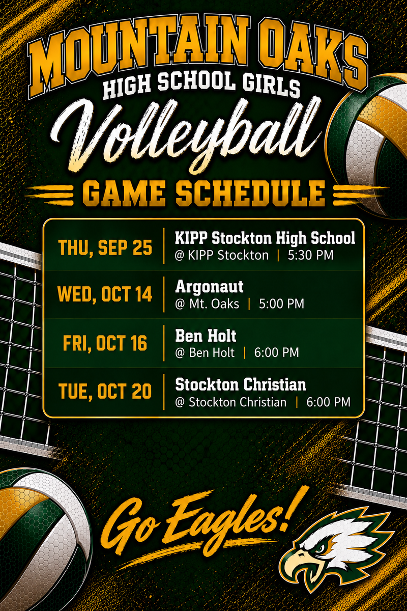 Volleyball schedule