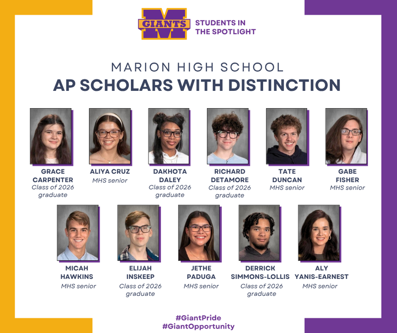 promo graphic - AP Scholars w/Distinction, MHS, 2025-26