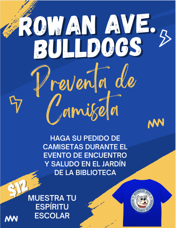 T-shirt pre-sale flyer in Spanish