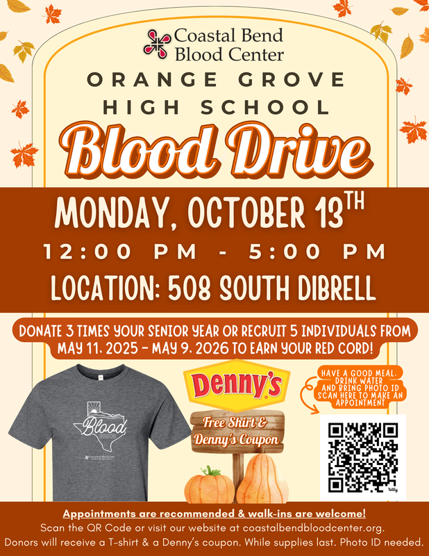 OGISD Blood Drive @ OG Elementary Oct. 13