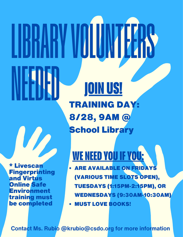 Library Volunteers Needed