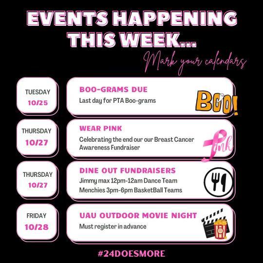 Events Happening This Week Myra S Barnes Intermediate School 24