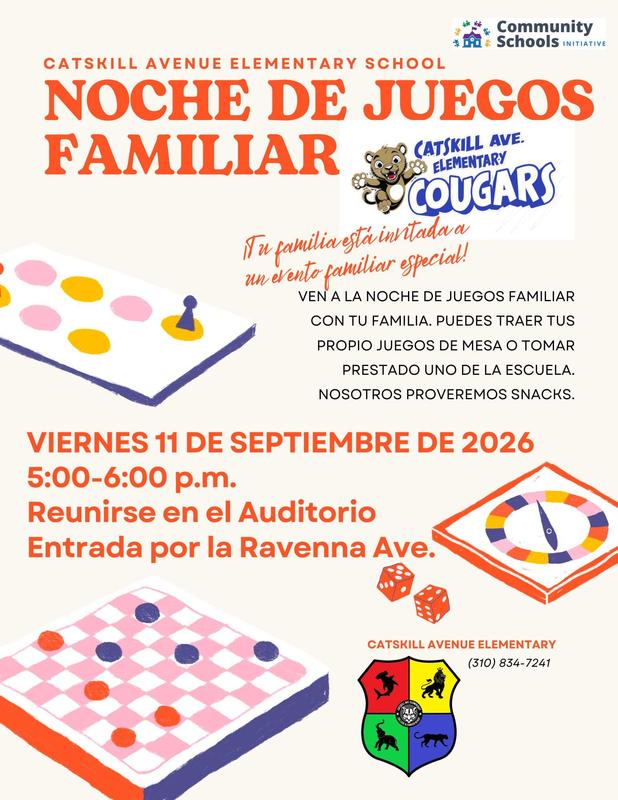 Family Game Night - Spanish Flyer