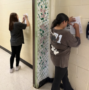 Students move around the halls to try out their Spanish skills while learning about other cultures.