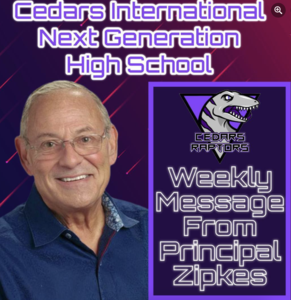 Principal Zipkes' Weekly Message