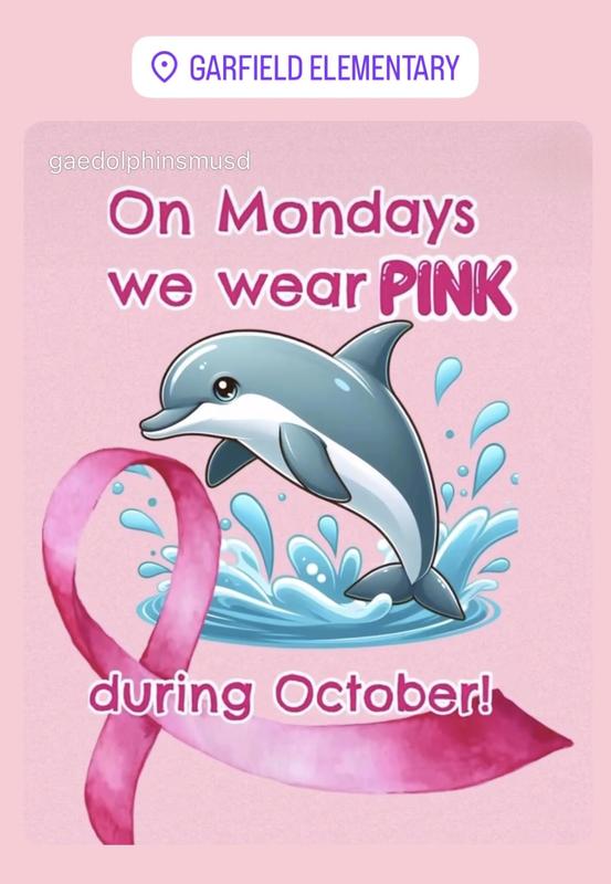 On Mondays we wear Pink during October.