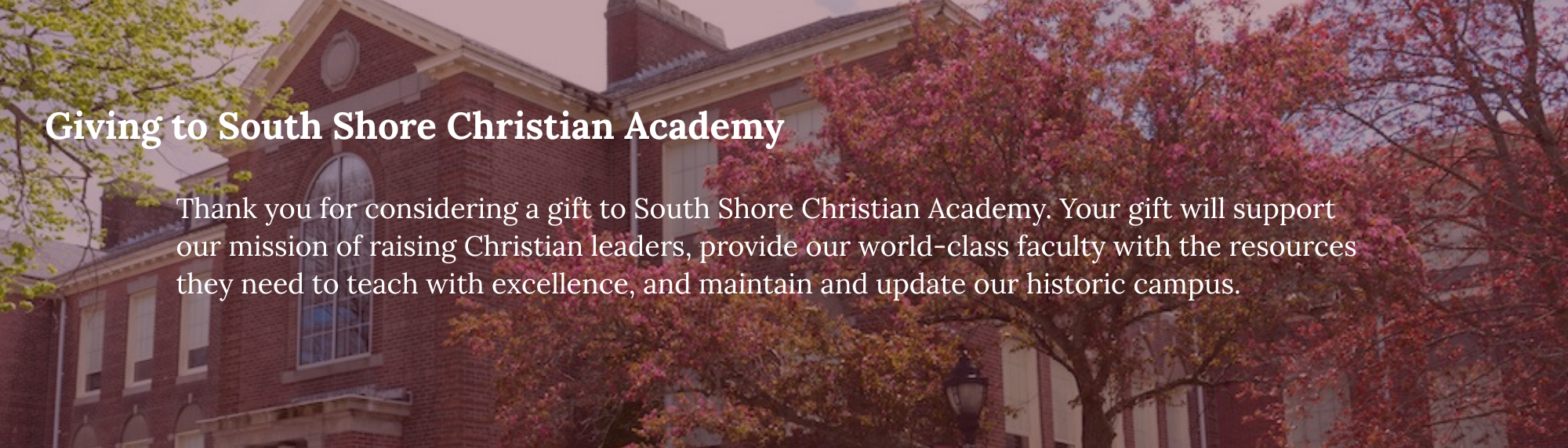 Thank you for considering supporting ssca