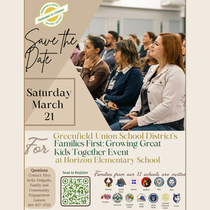 Flyer about Families First Event in Spanish