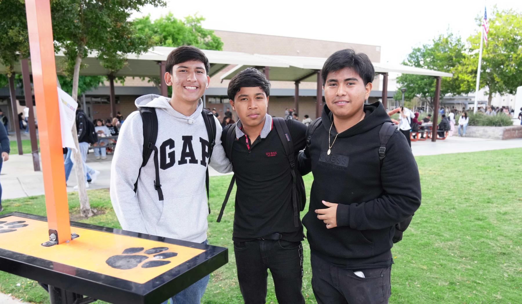 three high school boys