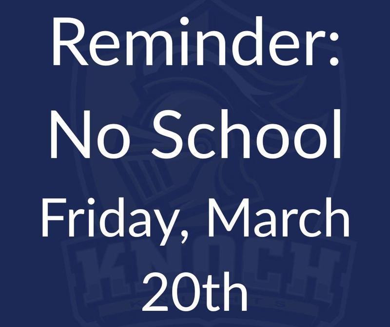 announcement of no school friday, march 20th