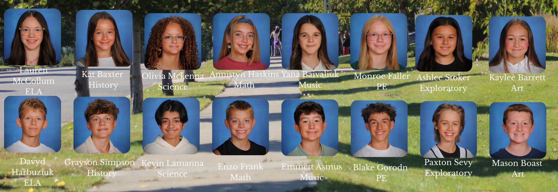 Kids receiving awards for academics