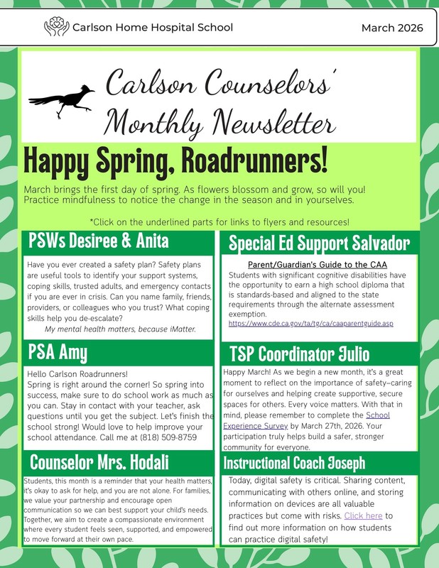 March newsletter 2026 with multiple events happening throughout the month