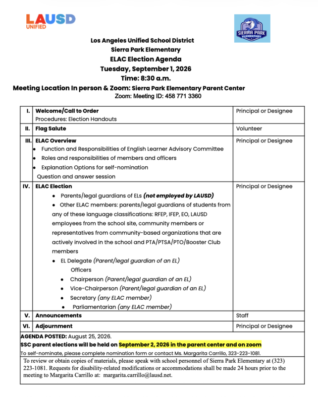Agenda English