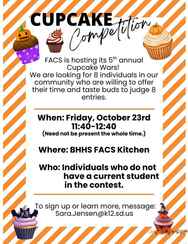 Cupcake war judges needed