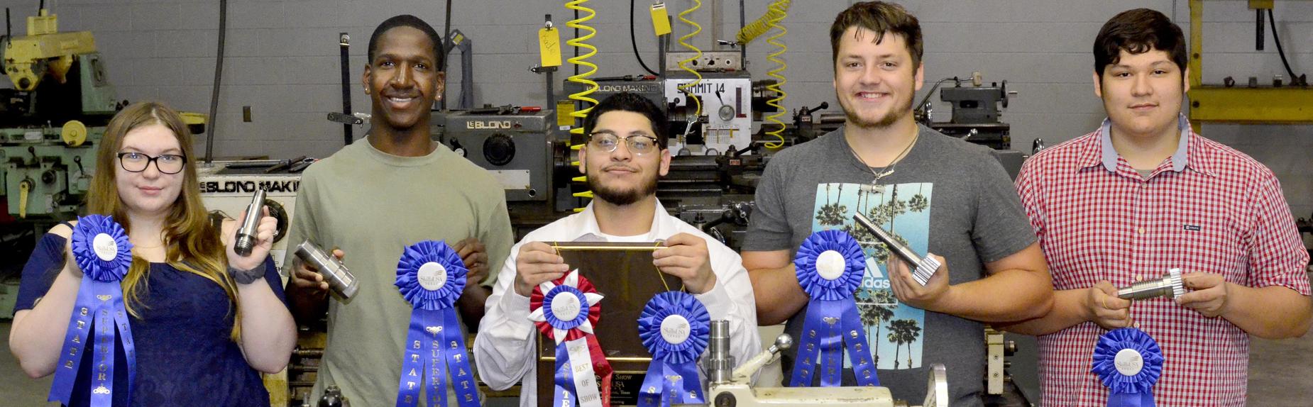 Career Center Precision Machine students win blue ribbons and BEST of SHOW at STATE Meet!