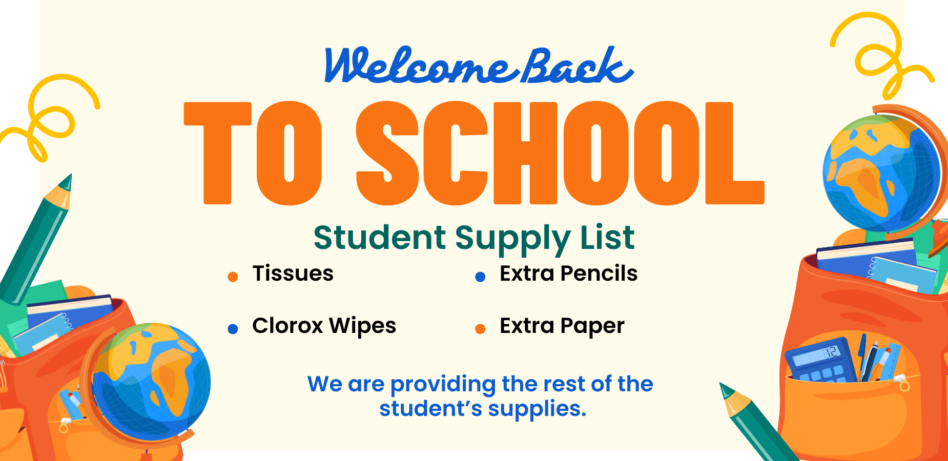 School supply list