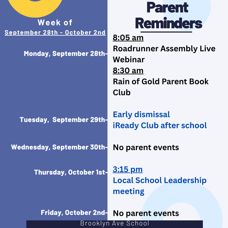 Parent Reminders