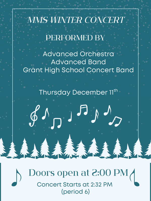 Hello Madison community, We are thrilled to invite you to our Winter Concert this Thursday, December 11th. Door open at 2:00 p.m.