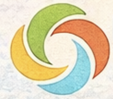 brain power wellness logo of colors swirling