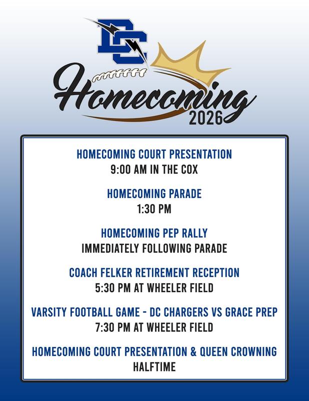 Homecoming Day Schedule of Events