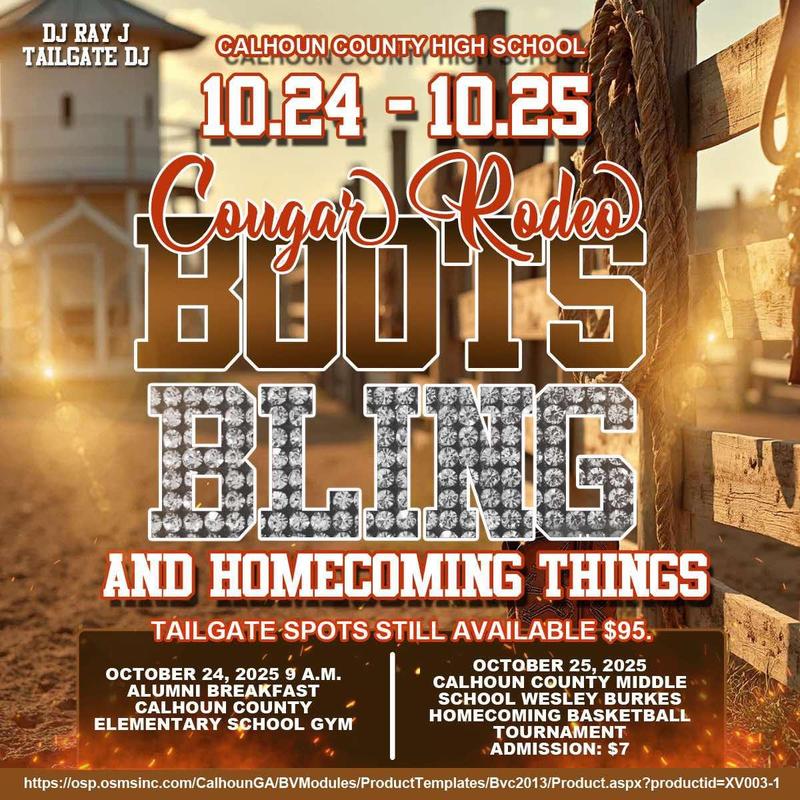 2024-2025 Cougar Rodeo Boots Bling and Homecoming Things Flyer