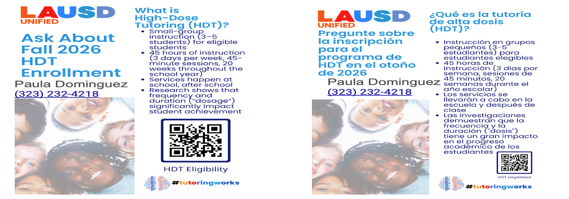 High Dose Tutoring/Tutor&iacute;a de Alta Dosis