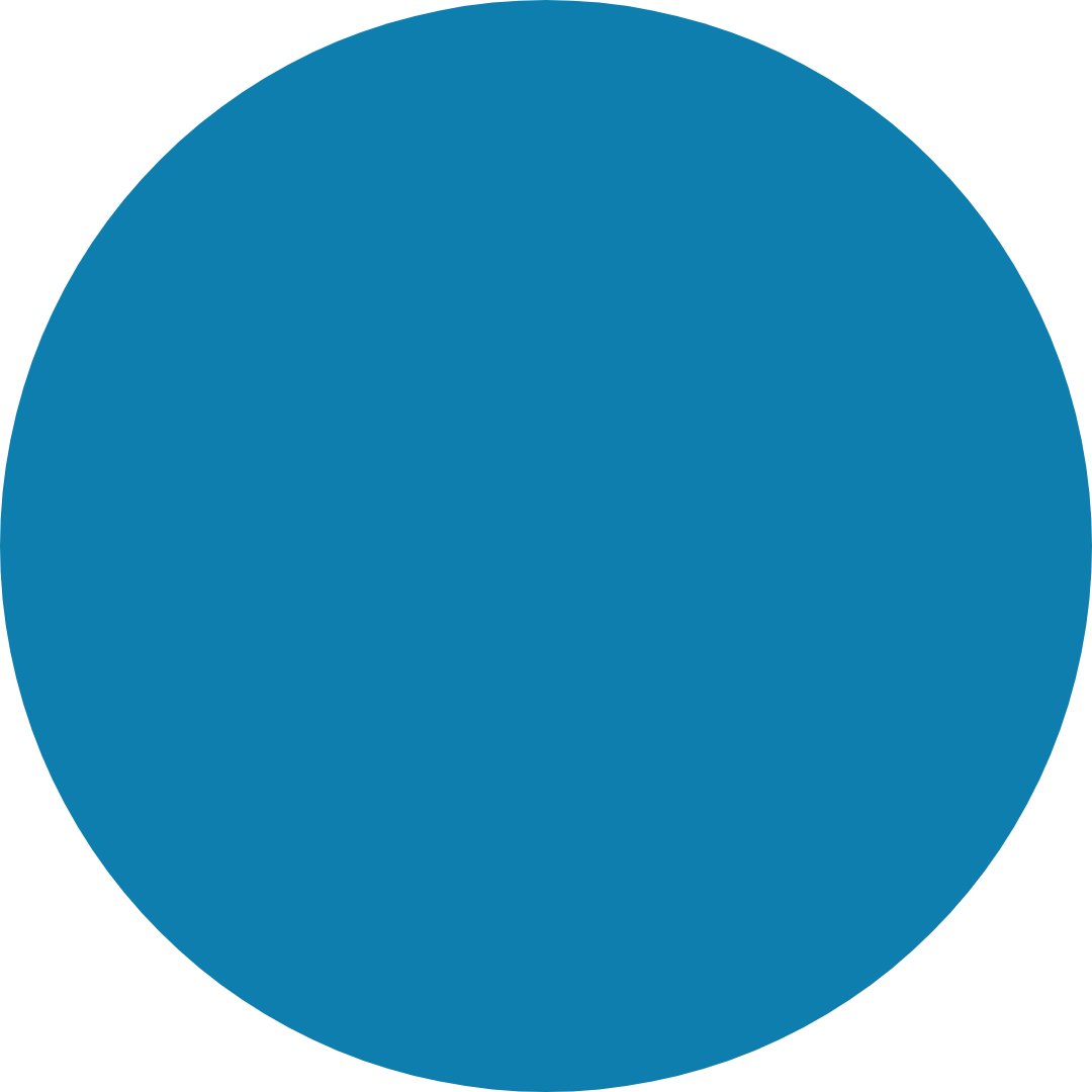 A bright blue circl