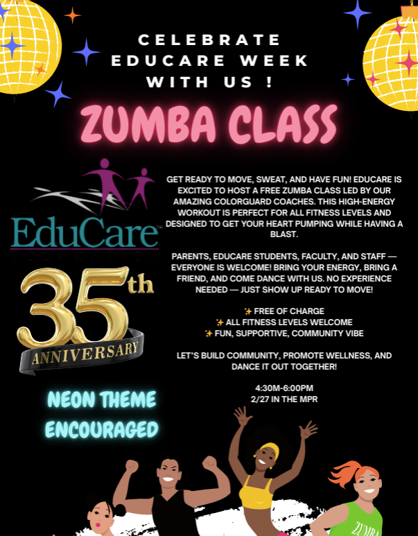 LET'S DO ZUMBA THIS FRIDAY!/ ¡HAGAMOS ZUMBA ESTE VIERNES!