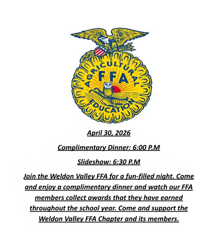 Invite with information about time and date with FFA Emblem