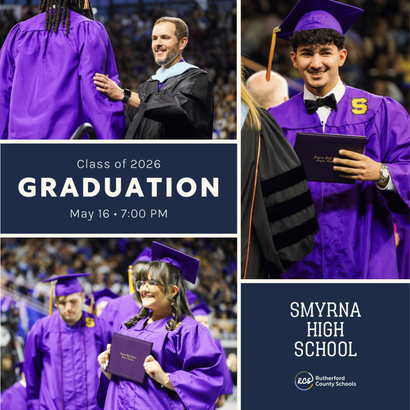 Smyrna High 2025 graduates in caps and gowns