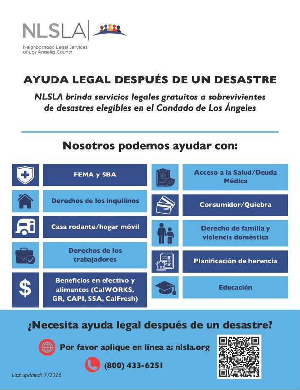 Spanish Legal help flyer