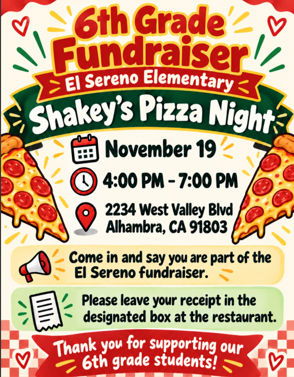 Fundraiser for 6th Grade