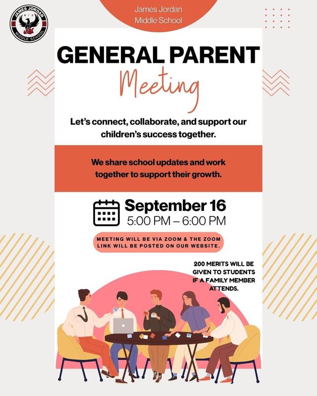 Flyer for parent meeting in English